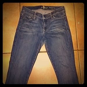7 FOR ALL MANKIND SZ 28 THE SKINNY CROP &  ROLL